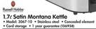 Russell Hobbs 1.7L Satin Montana Kettle