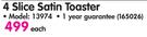 Russell Hobbs 4 Slice Satin Toaster