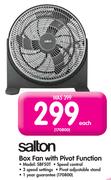 Salton Box Fan With Pivot Function SBF50T
