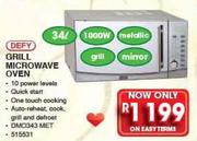  Defy 34L Grill Microwave Oven DMO343 MET