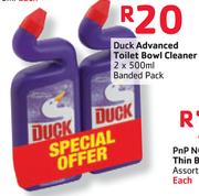 Duck Advanced Toilet Bowl Cleaner Banded Pack-2x500ML