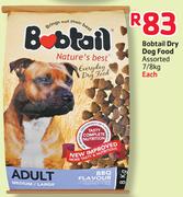 Bobtail Dry Dog Food Assorted-7/8KG Each