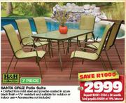 H&H Collection 7 Piece Santa Cruz Patio Suite-Per Set