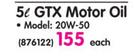 GTX 5L Motor Oil 20W-50 Each