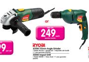 Ryobi 650W 115mm Angle Grinder HG-650/500W Impact Drill HID500 Each
