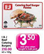 I&J Beef Catering Burgers-60x100g