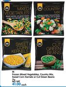 M Frozen Mixed Vegetables, Country Mix, Sweet Corn Kernels Or Cut Green Beans-2Kg Each