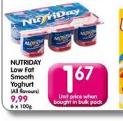 Nutriday Low Fat Smooth Yoghurt-100gm Each