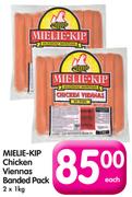 Mielie-Kip Chicken Viennas Banded Pack-2x1kg Each