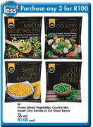 M Frozen Mixed Vegetables, Country Mix, Sweet Corn Kernels Or Cut Green Beans-2kg Each