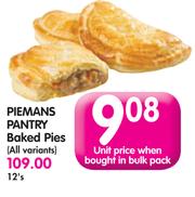 Piemans Pantry Baked Pies All Variants 12 S M Guzzle Co Za