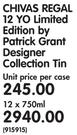 Chivas Regal 12 YO Limited Edition By Patrick Grant Designer Collection Tin-12x750ml