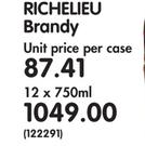 Richelieu Brandy-12x750ML