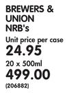 Brewers & Union NRB's-20x500ML