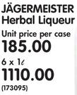 JagerMiester Herbal Liqueur-6x1L