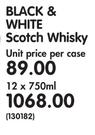 Black & White Scotch Whisky-12x750ML