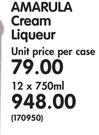 Amarula Cream Liqueur-12x750ML