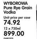 Wyborowa Pure Rye Grain Vodka-12x750ML