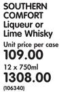 Southern Comfort Liqueur Or Lime Whiskey-12x750ML