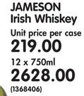 Jameson Irish Whiskey-12x750ML