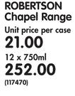 Robertson Chapel Range-12x750ML