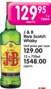 J & B Rare Scotch Whisky-750ML