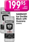 Smirnoff Ice Double Black With Guarana-24x250ML