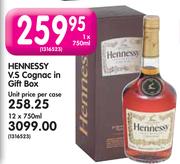 Hennessey V.S Cognac In Gift Box-750ML