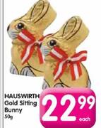 Hauswirth Gold Sitting Bunny-50g