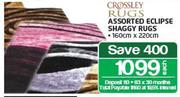 Crossley Rugs Assorted Eclipse Shaggy Rugs 160x220cm-Each
