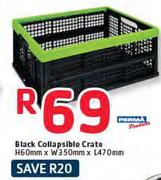 Black Collapsible Crate-60x350x470mm
