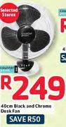 Counter Point 40cm Black And Chrome Desk Fan