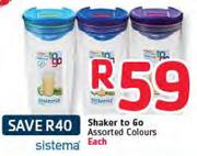 Sistema Shaker To Go Assorted Colour-Each
