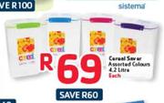 Sistema Cereal Saver Assorted Colour-4.2L Each
