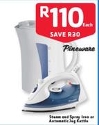 Pineware Steam And Spray Iron Or Automatic Jug Kettle-Each