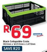 Black Collapsible Crate