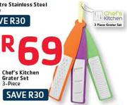 Chef's Kitchen 3-Piece Grater Set