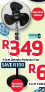 Counter Point 40cm Chrome Pedstal Fan