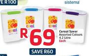 Sistema 4.2L Cereal Saver Assorted Colours-Each