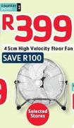 Counter Point 45cm High Velocity Floor Fan