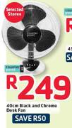 Counter Point 40cm Black And Chrome Desk Fan