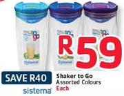 Sistema Shaker To Go Assorted Colours-Each