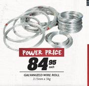 Galvanized Wire Roll-3.15mmx5kg Each