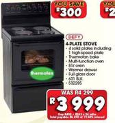 Defy 4-Plate Stove 631 BLK
