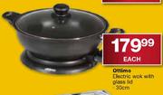 Ottimo Electric Wok with Glass Lid-30cm