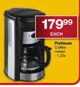 Platinum Coffee Maker-1.25 Ltr