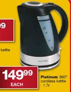 Platinum 360 Degree Cordless Kettle-1.7 Ltr