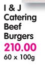 I&J Catering Beef Burgers-60x100g