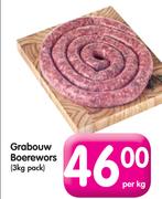 Grabouw Boerewors-3kg Pack