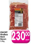 Eskort Rindless Back Bacon-2.5Kg